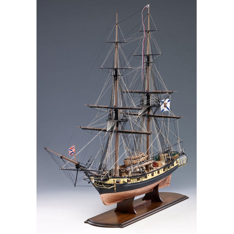 Klick zeigt Details von Modellbausatz Schiffsmodell Mercury - russische Brigg von 1819 - 19. Jh. - M 1:64