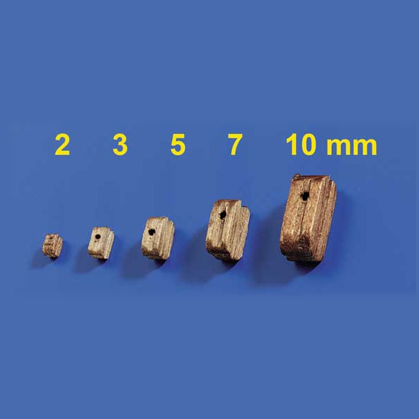 Klick zeigt Details von Block einscheibig Holz dunkel 10 mm (100er Pack)