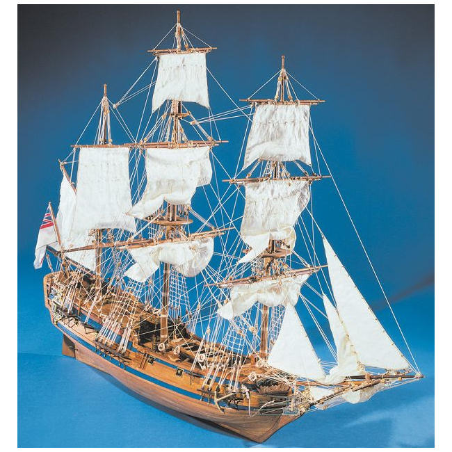 Klick zeigt Details von Bauplan HMS Peregrine Galley - englisches Kriegsschiff von 1686 - M 1:60
