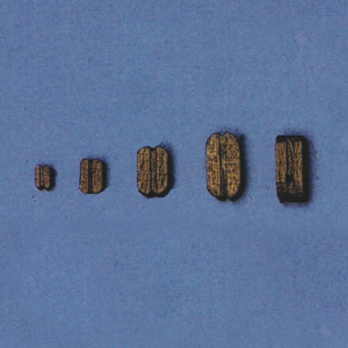 Klick zeigt Details von Block einscheibig Holz dunkel  3 mm (20er Pack)