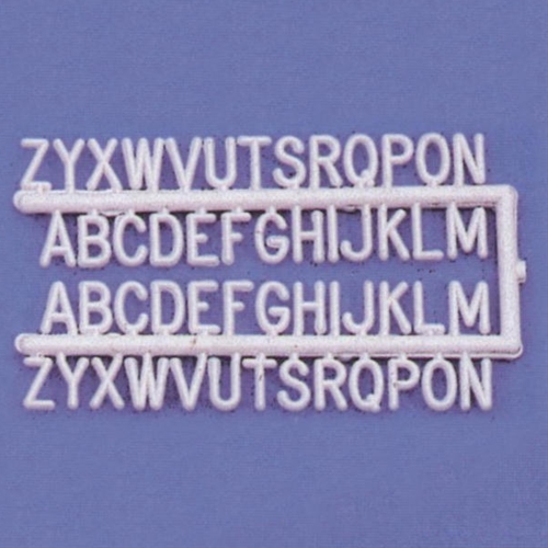 Klick zeigt Details von Buchstaben 8 mm Kunststoff