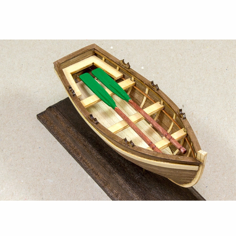 Klick zeigt Details von Echtspant-Schiffsmodellbausatz kleines Beiboot von 1680 - M 1:35 bis 1:50