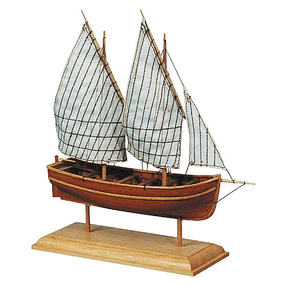 Klick zeigt Details von Echtspant-Schiffsmodellbausatz Beiboot und Ankerversetzboot 17.-18. Jahrhundert - M 1:75