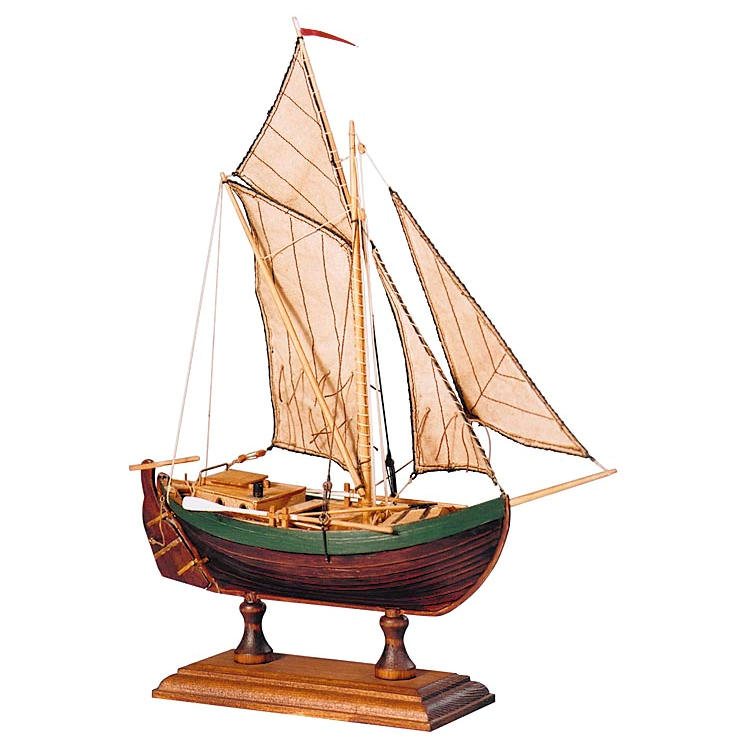 Klick zeigt Details von Echtspant-Schiffsmodellbausatz Treibnetzkutter von 1890 - M 1:50