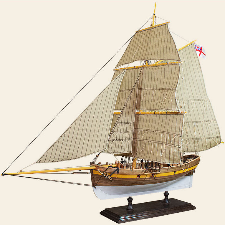 Klick zeigt Details von Echtspant-Schiffsmodellbausatz Duke William von 1763-1768 - M 1:50