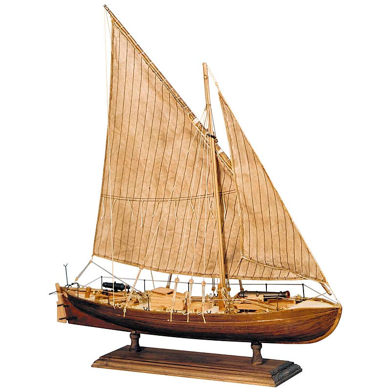 Klick zeigt Details von Echtspant-Schiffsmodellbausatz Hamiltons Gunboat 1808 - M 1:50