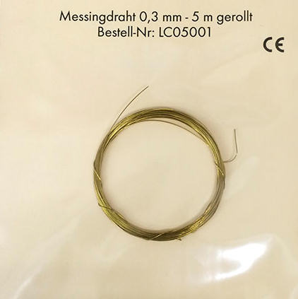 Geländerdraht Messing 0,3 mm (5 m)