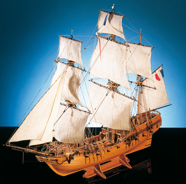 Klick zeigt Details von Modellbausatz Schiffsmodell Korsanenschiff Le Tonnant - 18. Jh. - M 1:50