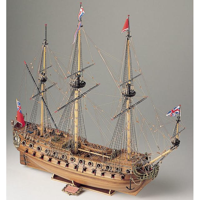 Klick zeigt Details von Modellbausatz Schiffsmodell HMS Neptune - englisches Kriegsschiff 17. Jh. - M 1:90