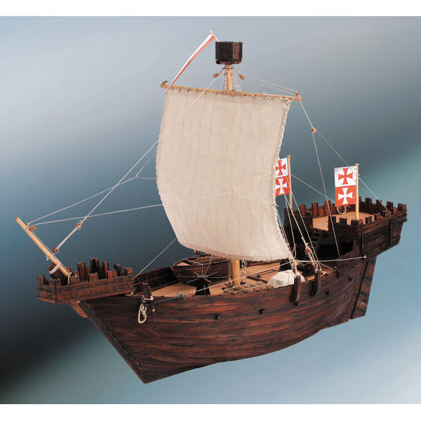 Klick zeigt Details von Modellbausatz Schiffsmodell Hansekogge 14.Jhd. - M 1:72