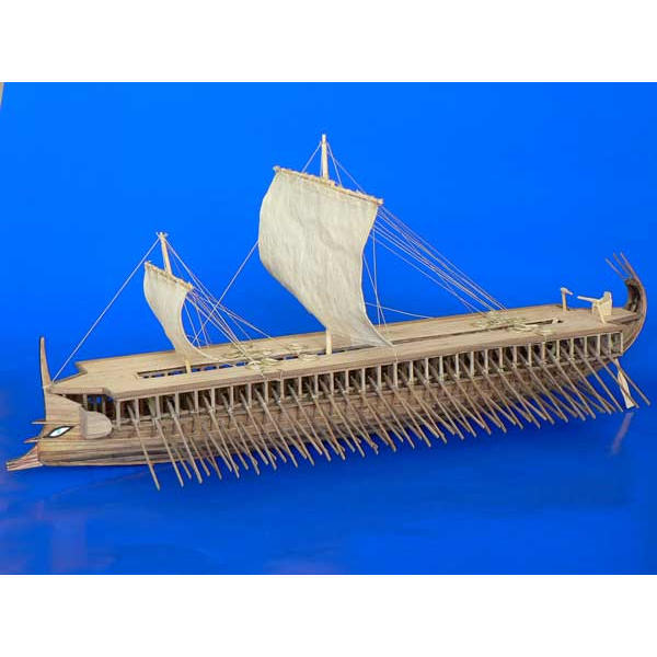 Klick zeigt Details von Baukasten antikes Schiffsmodell Griechische Trireme - M 1:72