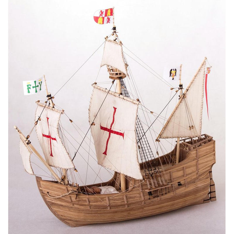 Klick zeigt Details von Modellbaukasten Schiffsmodell Santa Maria - Kolumbus Flotte von 1492 - M 1:72