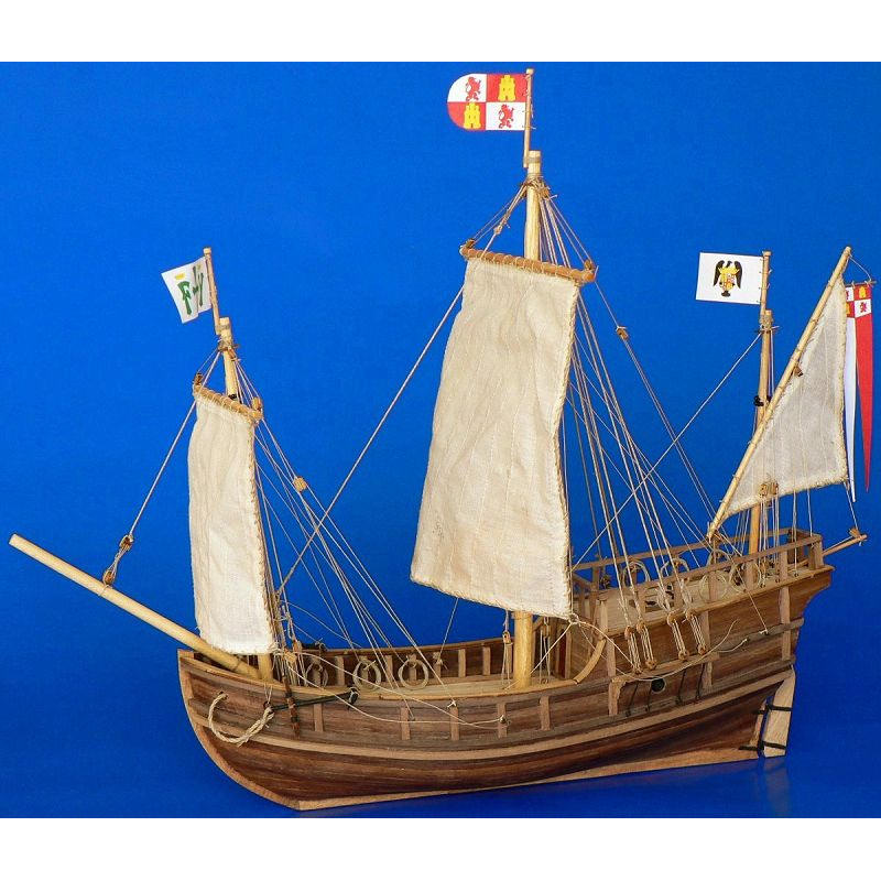 Klick zeigt Details von Modellbaukasten Pinta - spanische Karavelle der Kolumbusflotte von 1492 - M 1:72