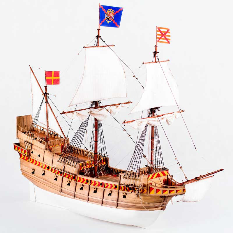Klick zeigt Details von Baukasten Schiffsmodell San Martin 16. Jh. - M 1:72