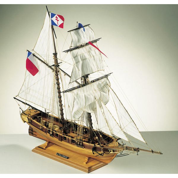 Klick zeigt Details von Modellbausatz Schiffsmodell La Toulonnaise - französischer Schoner von 1823 - 19. Jh. - M 1:75