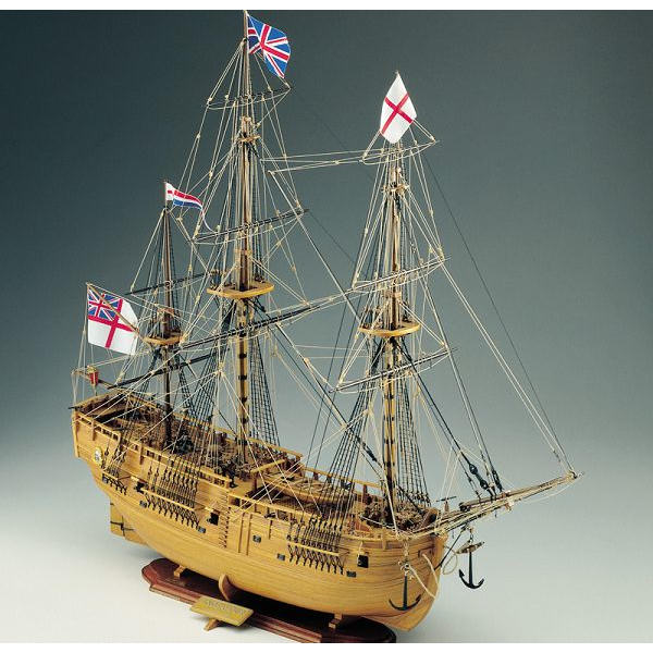 Klick zeigt Details von Modellbausatz Schiffsmodell HMS Endeavour - englische Bark von 1765 - 18. Jh. - M 1:60 (Corel)
