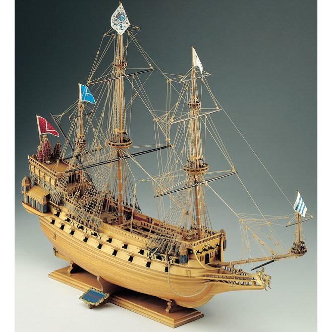 Klick zeigt Details von Modellbausatz Schiffsmodell La Couronne - französisches Galeone von 1636 - 17. Jh. - M 1:100