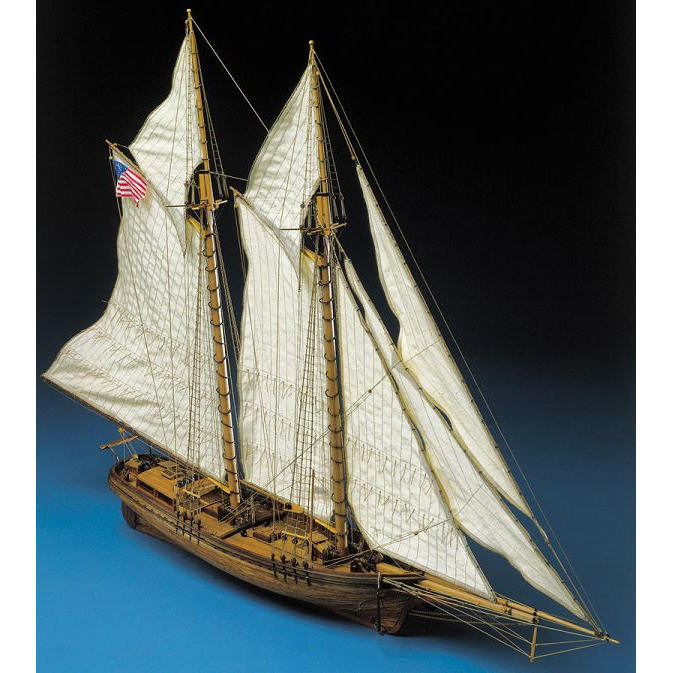 Klick zeigt Details von Modellbausatz Schiffsmodell Schoner Flying Fish - 19. Jh. - M 1:50