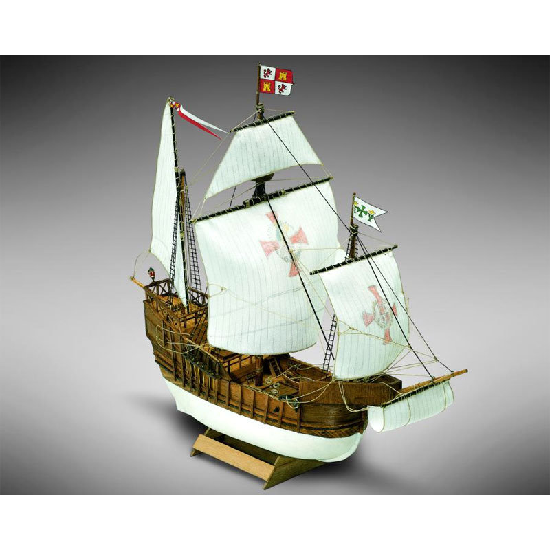 Klick zeigt Details von Bausatz Santa Maria - spanische Karavelle der Kolumbusflotte von 1492 - M 1:106 (Mini Mamoli)