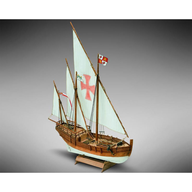 Klick zeigt Details von Bausatz Nina - spanische Karavelle der Kolumbusflotte von 1492 - M 1:106 (Mini Mamoli)