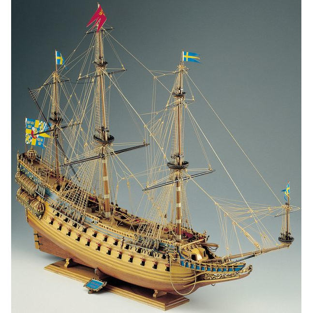 Klick zeigt Details von Schiffsmodellbausatz Wasa - schwedisches Kriegsschiff von 1628 - 17. Jh. - M 1:75