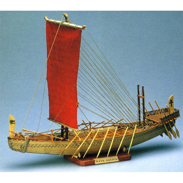 Klick zeigt Details von Modellbausatz Schiffsmodell Nave Egezia - antikes ägyptisches Schiff 13. Jhd. - M 1:50