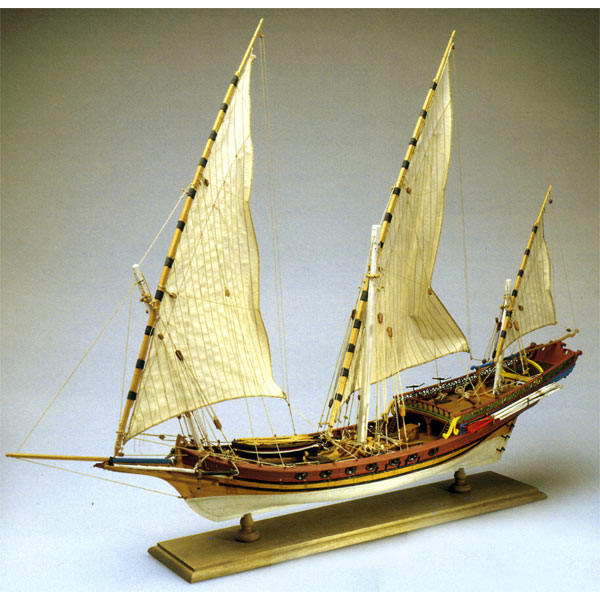 Klick zeigt Details von Modellbausatz Schiffsmodell Schebecke Sciabecco von 1753 - 18. Jh. - M 1:60