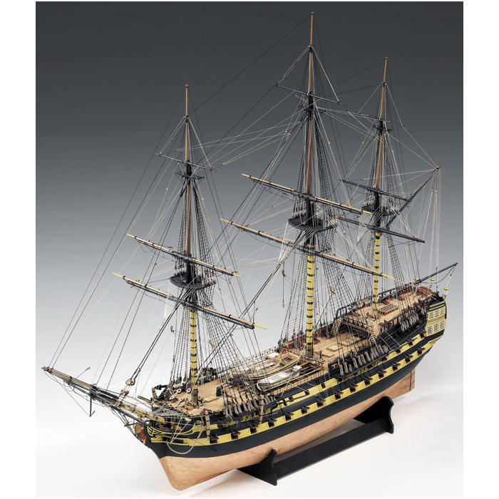 Klick zeigt Details von Modellbausatz Schiffsmodell HMS Vanguard - 74-Kanonen-Schiff von 1787 - 18. Jh. - M 1:72