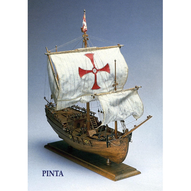 Klick zeigt Details von Modellbaukasten Pinta - spanische Karavelle der Kolumbusflotte von 1492 - M 1:65 (Amati)