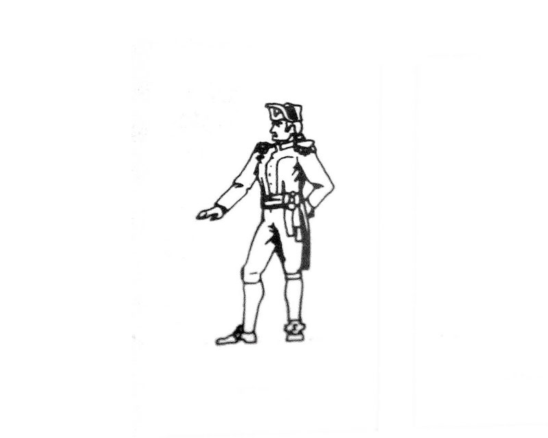 Klick zeigt Details von Figur Marine Offizier 22mm 1:86 bis 1:72