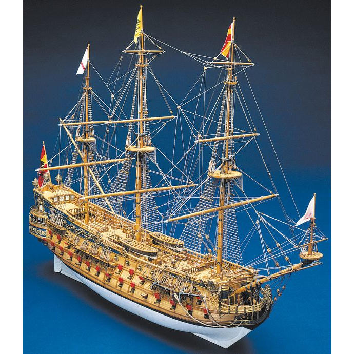 Klick zeigt Details von Schiffsmodellbausatz San Felipe - spanische Galeone von 1690 - 17. Jh. - M 1:75