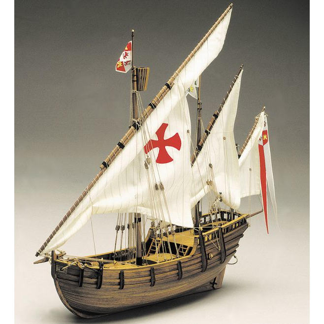 Klick zeigt Details von Modellbaukasten Nina - spanische Karavelle der Kolumbusflotte von 1492 - M 1:50