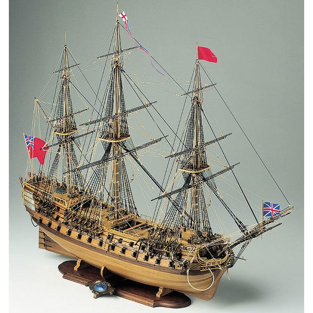 Klick zeigt Details von Bauplan HMS Bellona - englisches Kriegsschiff von 1760 - M 1:100