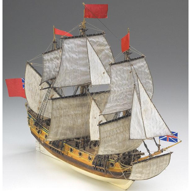 Klick zeigt Details von Bauplan HMS Peregrine - englisches Kriegsschiff von 1686 - M 1:96